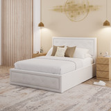 Hollywood White Ottoman Bed (5' King Size)