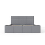 End Lift Ottoman Bed in Grey Faux Leather (4' Small Double)