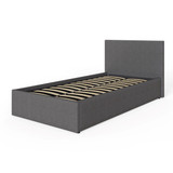 End Lift Ottoman Bed in Grey Fabric (5' King Size)