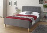 Ashbourne Charcoal Grey Fabric Bed