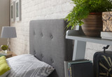 Ashbourne Charcoal Grey Fabric Bed