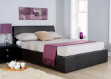 Ascot Faux Leather Ottoman Bed