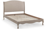 Camille Oatmeal Linen and Limed Oak Bed