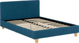 Prado Petrol Blue Fabric Bed Frame