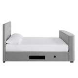 Mayfair Grey Fabric TV Bed Frame