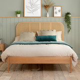 Margot Rattan Oak Bed Frame