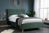 Loxley Green Fabric Ottoman Bed