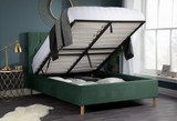 Loxley Green Fabric Ottoman Bed