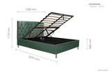 Loxley Green Fabric Ottoman Bed