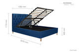 Loxley Blue Fabric Ottoman Bed
