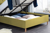 Loxley Mustard Fabric Bed