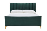 Clover Emerald Green Velvet Bed