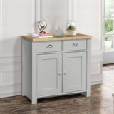 Highgate Grey and Oak 2 Door 2 Drawer Sideboard