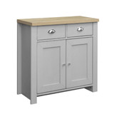 Highgate Grey and Oak 2 Door 2 Drawer Sideboard