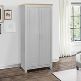 Highgate Grey and Oak 2 Door Wardrobe