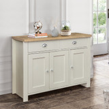 Highgate Cream and Oak 3 Door 2 Drawer Sideboard