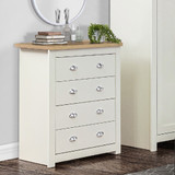 Highgate Cream and Oak 4 Drawer Chest