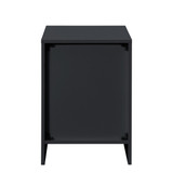 Oslo Black 2 Drawer Bedside Table 