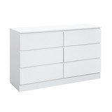 Oslo White 6 Drawer Chest