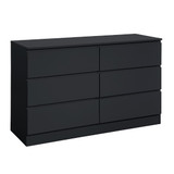 Oslo Black 6 Drawer Chest