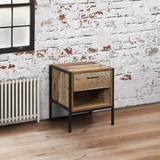 Urban Rustic 1 Drawer Bedside Table