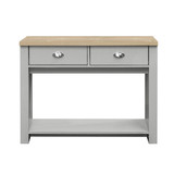 Highgate Grey and Oak 2 Drawer Console 