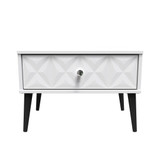 Pixel White 1 Drawer Midi Chest with Dark Scandinavian Legs