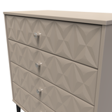 Pixel Mushroom 4 Drawer Chest with Dark Scandinavian Legs 