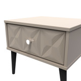 Pixel Mushroom 1 Drawer Bedside Cabinet with Dark Scandinavian Legs 