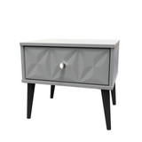 Pixel Shadow Grey 1 Drawer Bedside Cabinet with Dark Scandinavian Legs