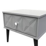 Pixel Shadow Grey 1 Drawer Bedside Cabinet with Dark Scandinavian Legs