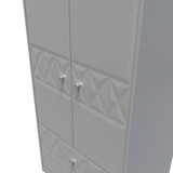 Pixel Shadow Grey 2 Door 2 Drawer Wardrobe