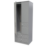 Pixel Shadow Grey 2 Door 2 Drawer Wardrobe