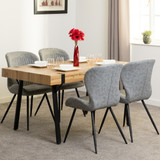 Treviso Industrial Dining Set with 4 Grey Quebec Chairs
