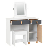 Brooklyn Grey, Oak and White Dressing Table Set