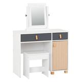 Brooklyn Grey, Oak and White Dressing Table Set