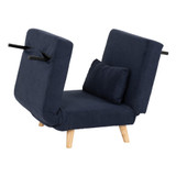 Astoria Navy Blue Fabric Chair Bed