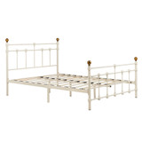 Atlas Cream Metal Bed Frame (4' Small Double)