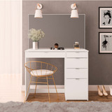 Ava White 5 Drawer Vanity Dressing Table