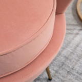 Ariel Retro Coral Chair with Gold Legs