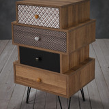 Casablanca 4 Drawer Chest with Black Hairpin Legs