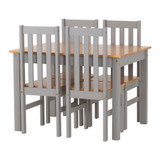 Ludlow Grey and Oak 4 Seater Dining Set