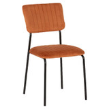 Set of 4 Sheldon Burnt Orange Velvet Chairs