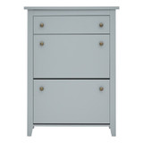 Deluxe Grey Shoe Cabinet with 1 Drawer