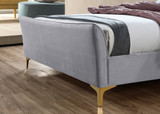 Clover Grey Velvet Bed