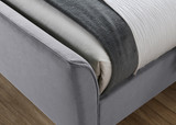 Clover Grey Velvet Bed