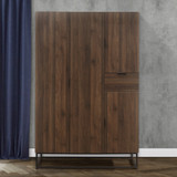 Houston Walnut 4 Door 1 Drawer Wardrobe