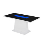 Matrix White Gloss Dining Table with Blue LED Inset