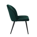 Orla Pair of Green Velvet Dining Chairs