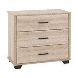 Oliver Light Oak 3 Drawer Chest